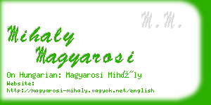 mihaly magyarosi business card